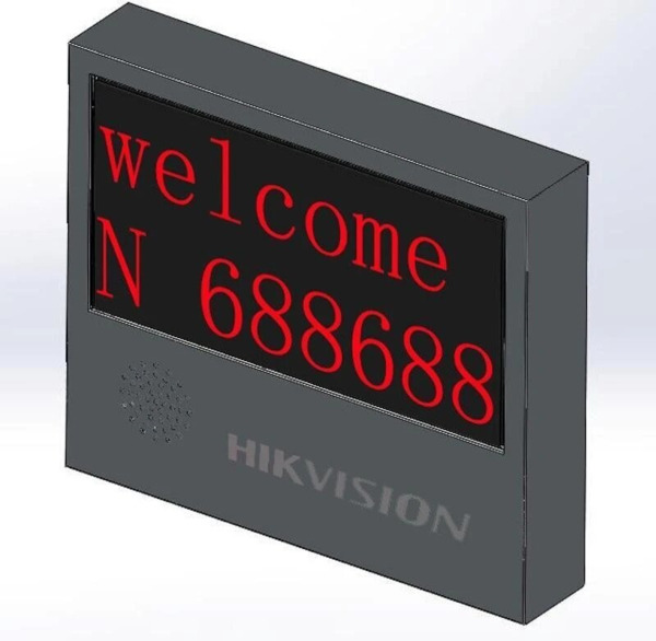 HIKVISION SOLUTIONS DS-TVL224-4-5Y(2 Rows) Pantalla LED de entrada y salida exterior de 2 líneas, 2 colores, 8 caracteres, gris