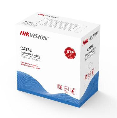 HIKVISION TRANSMISION AND DISPLAY DS-1LN5E-S Cable de red UTP CAT5E de 305 m (cobre macizo, 0,5 mm, CM) PVC 24AWG UL CM (1)