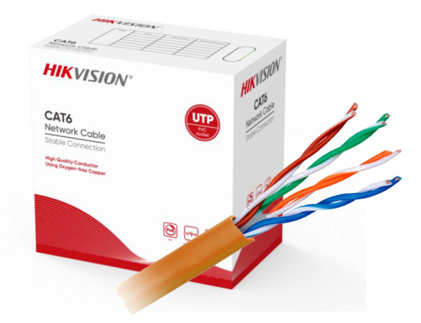 HIKVISION TRANSMISION AND DISPLAY DS-1LN6-UU Bobina de cable UTP cat6e Hikvision. Certificado . Conductor cobre alta calidad (1)