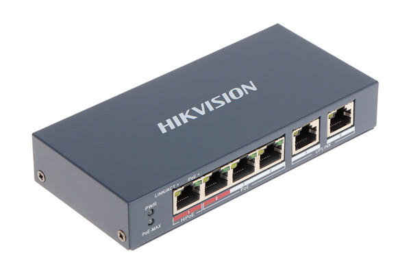 HIKVISION TRANSMISION AND DISPLAY DS-3E0106HP-E Switch POE 4 puertos 100Mbps Hikvision (3)