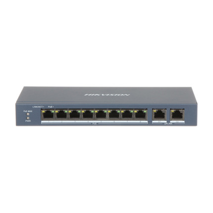 Comprar HIKVISION TRANSMISION AND DISPLAY DS-3E0310P-E/M Switch POE 8 puertos 100Mbps 2P Gigabit RJ45 No gestionable Hikvision