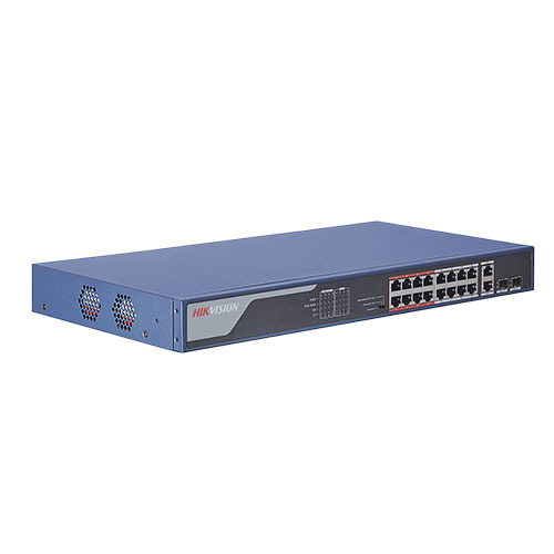 HIKVISION TRANSMISION AND DISPLAY DS-3E0318P-E(C) Switch Hikvision 16 puertos PoE 10/100M RJ45, 2 puertos Gigabit RJ45, 2 puerto (2)