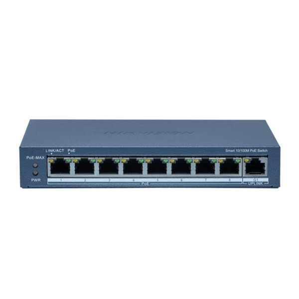 HIKVISION TRANSMISION AND DISPLAY DS-3E1309P-EI(B) Switch POE inteligente Fast Ethernet 8 puertos Hikvision