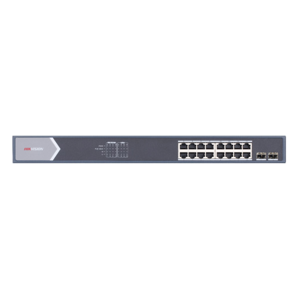 HIKVISION TRANSMISION AND DISPLAY DS-3E1518P-SI Switch 16 puertos PoE 10/100/1000 Mbps 2 Puertos SFP Uplink Hik ProConnect Gesti (1)