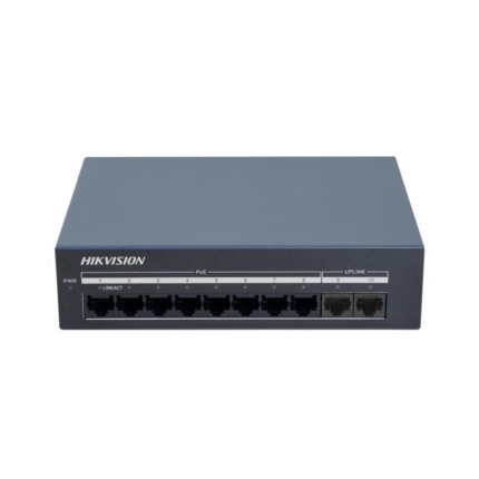 Comprar HIKVISION TRANSMISION AND DISPLAY DS-XS10G-P Switch no administrado 8 puertos RJ45 PoE Gigabit + 2 puertos RJ45 Gigabit L2