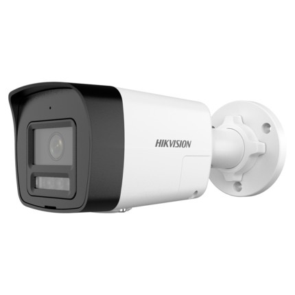 Comprar HIKVISION VALUE DS-2CD1083G2-LIUF/SL(2.8mm) Cámara Bullet IP Hikvision gama Value - Resolución 8 Mpx (3840x2160) - Lente 2.8 mm - Luz híbrida 30 m | Sirena y flash disuasorio - Detección de movimiento 2.0 | MicroSD - Micrófono y altavoz integrado
