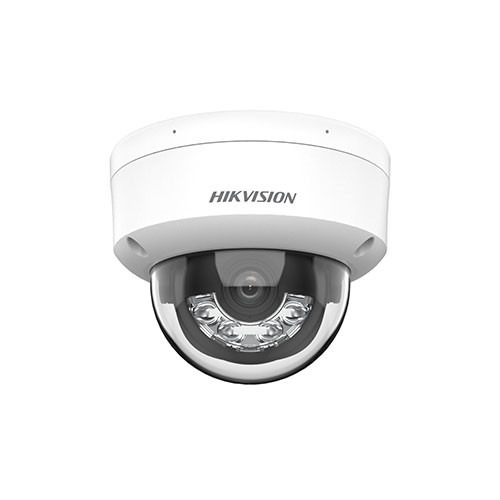 HIKVISION VALUE DS-2CD1143G2-LIU Cámara mini-domo IP 4Mpx, óptica fija 2.8mm, IR + luz blanca 30m, WDR, IA Acusense, micrófono,
