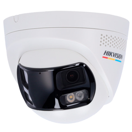 Comprar HIKVISION VALUE DS-2CD1367G2HP-LIUF/SL(2.8mm) Cámara Turret IP Panorámica Hikvision VALUE - R3solución 6 MP (3632x1632) - Luz híbrida 30 m | ColorVu    - Micrófono integrado | MD 2.0 - Sirena y flash blanco disuasorio - MicroSD | Lente 2.8 mm | P