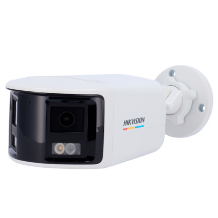 Comprar HIKVISION VALUE DS-2CD1T67G2HP-LIUF/SRB(2.8mm) Cámara Bullet IP gama Value - Resolución 6 Mpx (3632x1632) - Lente dual 2.8 mm visión panorámica - Luz híbrida alcance 30 m | ColorVu - Micrófono integrado | Sirena y flash rojo/azul - Detección movi