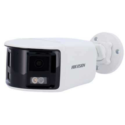 Comprar HIKVISION VALUE DS-2CD1T83G2P-LIUF/SL(2mm) Cámara Bullet IP gama Value - Resolución 8 Mpx (4256x1888) - Lente dual 2 mm visión panorámica - Luz híbrida alcance 30 m - Micrófono integrado | Sirena y flash disuasorio - Detección movimiento 2.0 | Mi