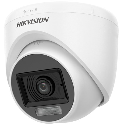 Comprar HIKVISION VALUE DS-2CE76D0T-LPFS(2.8mm) Hikvision - Cámara Domo 4en1 Gama Value - Resolución 1080p (1920x1080) - Lente 2.8 mm | Apta para interior - Dual light: Smart IR 20 m y luz blanca 20 m - Audio sobre cable coaxial | Micrófono integrado