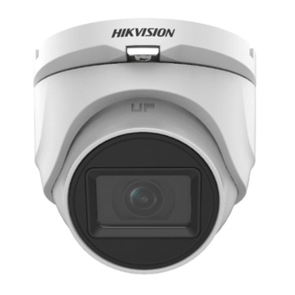 Comprar HIKVISION VALUE DS-2CE76H0T-ITMFS2.8 Cámara mini-domo HD-TVI, AHD, HD-CVI y analógica, 5Mpx, óptica fija 2.8mm, IR 20m, micrófono incorporado, IP67, 12Vdc.