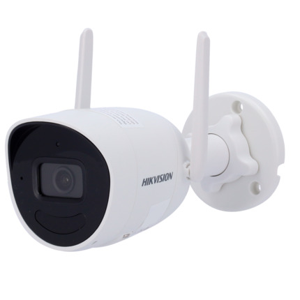 Comprar HIKVISION VALUE DS-2CV2041G2-IDW(2.8mm)(W) Cámara Bullet IP Hikvision gama VALUE - Resolución 4 Mpx (2560x1440) - Lente 2.8 mm - IR alcance 30 m | WDR 120 dB  - Micrófono y Altavoz integrados | IP67 | MicroSD - Wi-Fi IEEE802.11b/g/n | 2 antenas