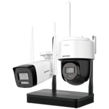 HIKVISION VALUE DS-J142I/NKS424W03H Kit de Videovigilancia Hikvision Wifi - Cámara bullet 4 Mpx + cámara PT 4 Mpx - NVR 4 canale