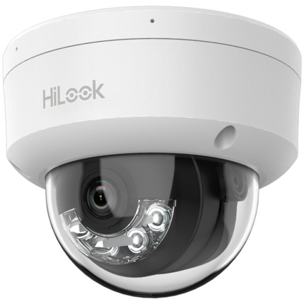 Comprar HILOOK IPC-D180HA-LU HiLook - Cámara Domo IP - Resolución 8 Megapixel (3840x2160) - Lente 2.8 mm | Micrófono integrado - Luz híbrida 30 m | PoE IEEE802.3af - Detección de movimiento 2.0 | IP67 | IK08