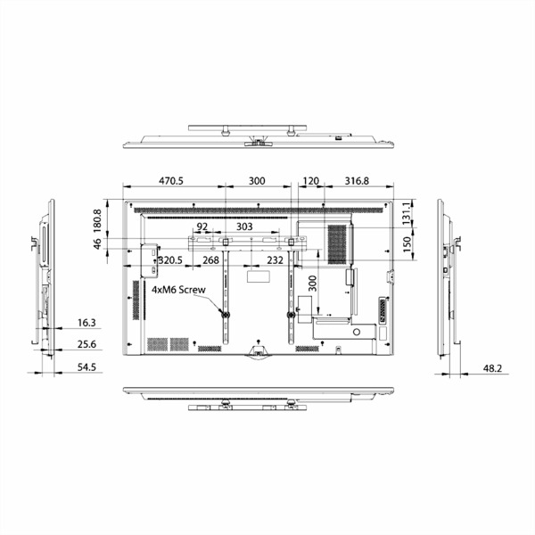 HISENSE HIS-55BM66AE Monitor HISENSE ELED 4K 55&quot; | Serie M - Uso intensivo 24/7 - Entrada HDMI, DVI, VGA, DP, USB, RS232 - (5)