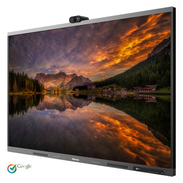 HISENSE HIS-86MR6DE Pantalla interactiva HISENSE 86" 4K - Resolución 3840x2160 - Certificación Google - Transmisión inalámb