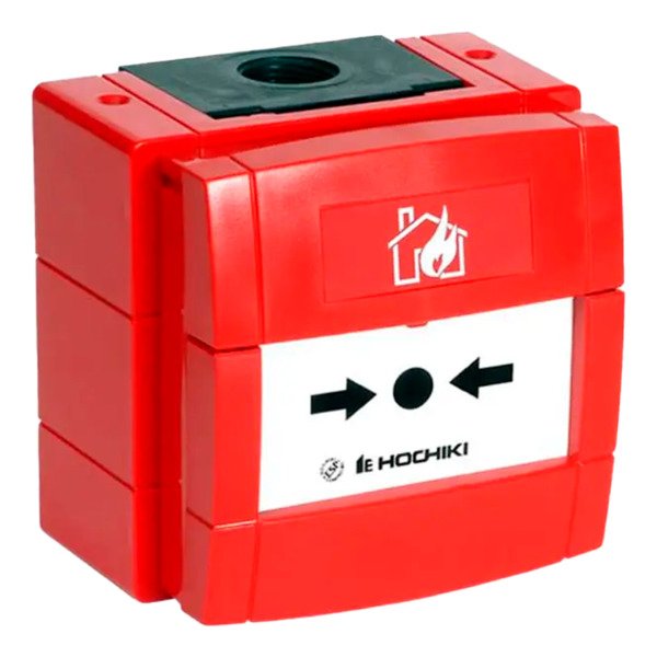 HOCHIKI CCP-W(LED) Pulsador convencional de exterior - Elemento reseteable - Indicador de advertencia "dispositivo activado