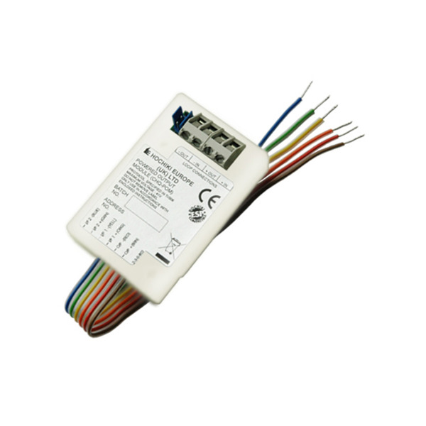 Hochiki FOC-684 CHQ-POM Módulo con dos entradas y una salida supervisada 24V CC con juego de corriente máxima de 2 mA a 32 mA.