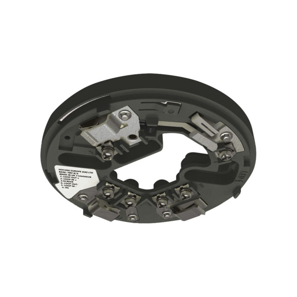 Hochiki FOC-942 YBV-R/4(BLK) Base de montaje para detectores Hochiki SCI. Libre de electrónica. Contactos de acero inoxidable. T