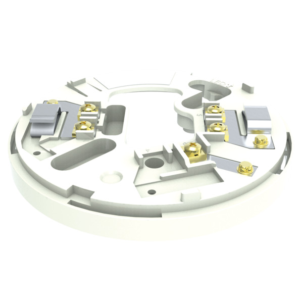 HOCHIKI YBV-R/4(WHT) Base de montaje del sensor SCI - Acepta cables de 2,5 mm2 - Perfil delgado: solo 13 mm - Contactos de cable