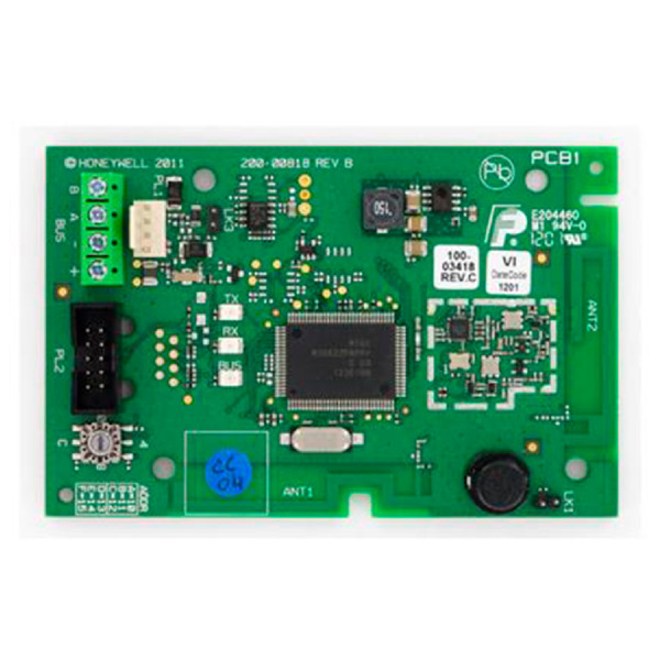 HONEYWELL A073-00-01 Portal RF. Receptor vía radio Galaxy Flex. Placa PCB. Compatible con Flex v1 y v3. Grado 3
