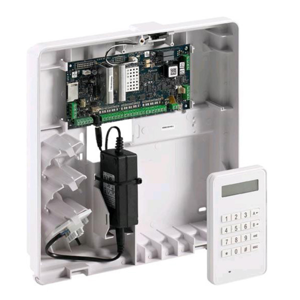 HONEYWELL C005-E1-K03 Kit Central Galaxy Flex V3 12 a 20 zonas. Caja plástico mediana y Teclado Mk8. Grado 2