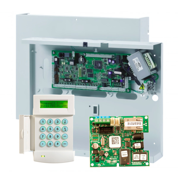HONEYWELL C048-D-E1-KPDI Kit Central Galaxy Dimension 16 a 48 zonas, Teclado MK7 y Módulo IP. Grado 3