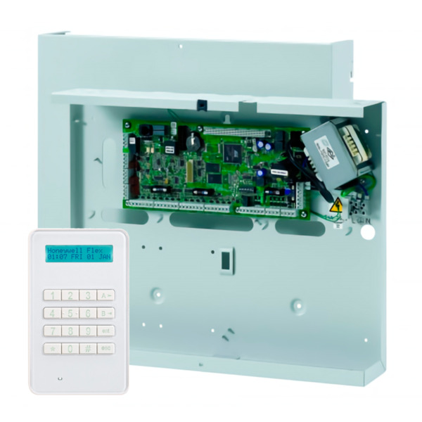 HONEYWELL C048-D-E1-PROX Kit Central Galaxy Dimension 16 a 48 zonas y Teclado MK8 con lector de Proximidad. Grado 3