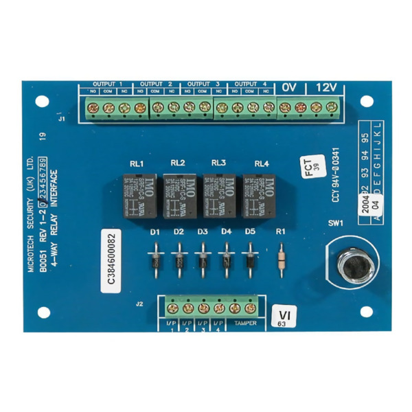 HONEYWELL C074 Módulo de 4 relés para la gama Galaxy. Caja plástica con tamper. Grado 3