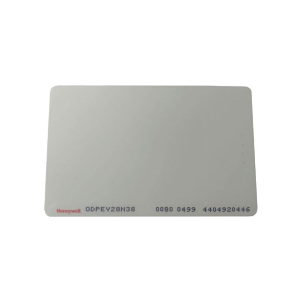 Honeywell HONEYWELL-216 ODPEV28N38 Tarjeta de PVC ISO 8K DESFire EV2. Color blanco imprimible con logo Honeywell. Frecuencia 13,