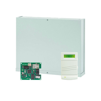 Comprar Honeywell HONEYWELL-313 C048-D-E1-KPDI Kit HONEYWELL compuesto por: 1x HONEYWELL-1 (C048-D-E1) Central Galaxy Dimension de 48 zonas (16 zonas en placa) con caja, Grado 3. 1x HONEYWELL-5 (CP037-01): Teclado LCD alfanumérico de 2 líneas de 16 carac