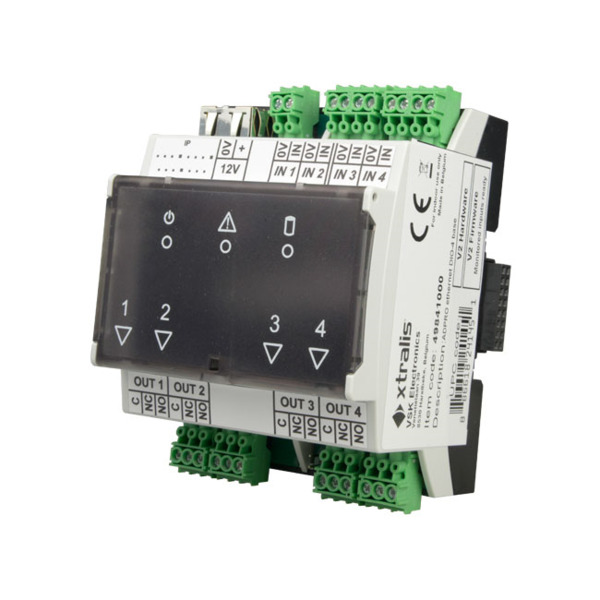 Honeywell HONEYWELL-353 49841010 4 entradas supervisadas. 4 salidas de relé. 3 indicadores led. Montaje en carril din. Extensión