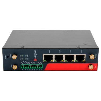 Comprar HONGDIAN HG-H7960-L4EA-CS-W-PSE Hongdian Router Industrial 4G - 4G Cat 4 - 4 puertos PoE+ Ethernet RJ45 10/100/1000  - 2 Ranuras tarjeta SIM 4G/3G - Puertos RS232/RS485 - Wi-Fi 802.11b/g/n 2.4GHz