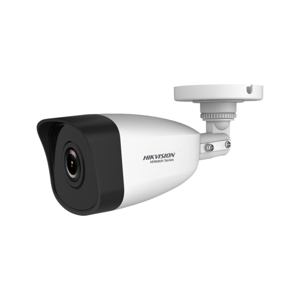 Cámara bullet IP Serie HiWatchT de HIKVISION® con Smart IR de 30m para exterior. CMOS 1/2,8"" de 2MP. Stream dual. Formato H.265