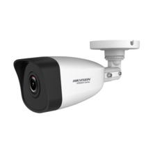 Cámara bullet IP Serie HiWatchT de HIKVISION® con Smart IR de 30m para exterior. CMOS 1/3"" de 4MP. Stream dual. Formato H.265+,