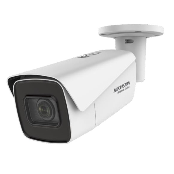 Cámara IP HiWatchT de HIKVISION®. 8MP@12ips, H.265+/H.265. ICR, 0,01 lux, Smart IR 50m. Óptica motorizada 2,8 ~12 mm con autofoc