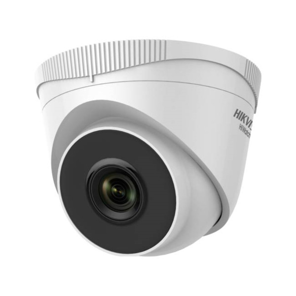 Domo fijo IP Serie HiWatchT de HIKVISION® con Smart IR de 30m para exterior. CMOS 1/2,8"" de 2MP. Stream dual. Formato H.265+, H