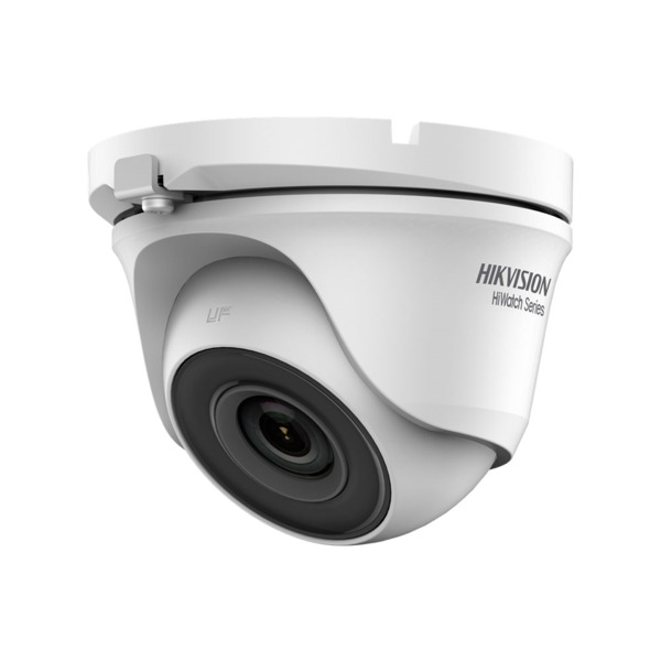 Domo fijo 4 en 1 Serie HiWatchT de HIKVISION® con iluminación Smart IR de 20 m para exterior. CMOS de 2MP. Salida 4 en 1 (HDCVI/