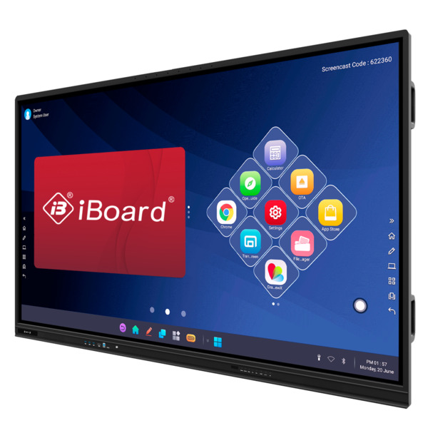 IBOARD IB-TE-MP-65E1-V3 Pantalla interactiva IBOARD 65'' 4K - Resolución 3840x2160 - Entradas HDMI, VGA, DP, Type-C, L (1)