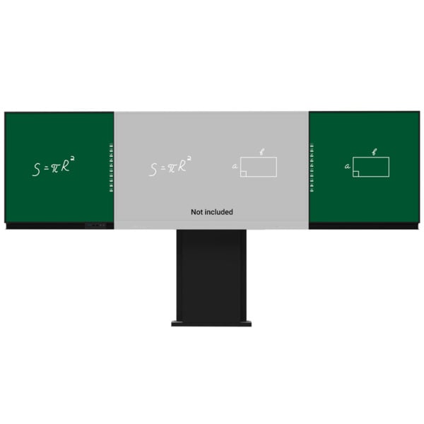 IBOARD IB-WB-YL86-GG Compatible con interactiva IB-TE-YL-86E2  - Pizarra lateral izquierda para tiza  - Pizarra lateral derecha