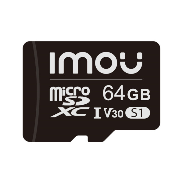 Imou IMOU-0029 ST2-64-S1 Tarjeta MicroSD Imou de 64GB para videovigilancia. UHS-1, Clase 10, U3, V30. 95 MB/s de lectura. 38 MB/