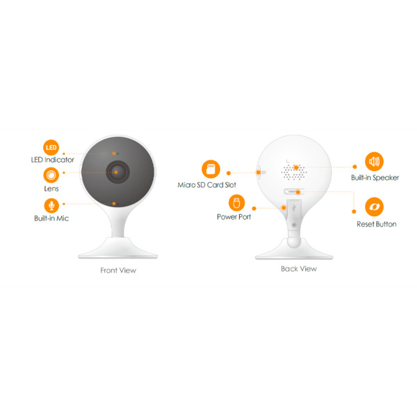 IMOU IPC-C22EP-A-IMOU Cámara Wifi Imou 2 Megapixel - Compresión H.265 - Lente 2.8 mm / IR 10m - Detección de humanos y sonido - (7)