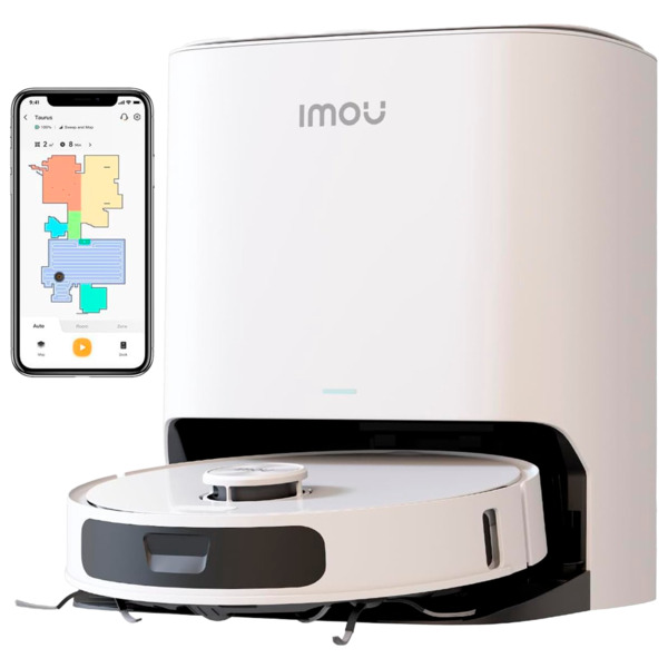 IMOU RV-L31-C-11-IMOU Imou Robot Aspirador RV3 - 8500Pa / 6400 mAh - Barrido, Aspirado y Mopeado - Autolimpiado - Estación de ca
