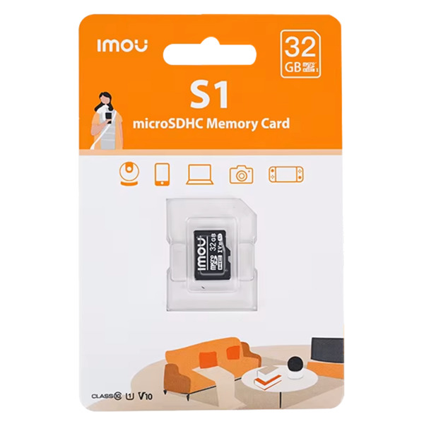 IMOU ST2-32-S1-IMOU Imou Tarjeta de memoria Micro SD Clase 10 32GB - Compatible para camaras de vigilancia - Clase 10 / V30 - Us (1)