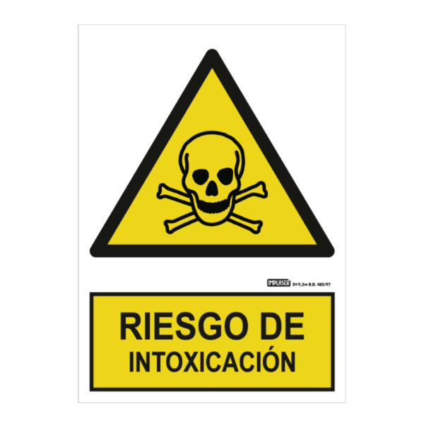IMPLASER AD03-A4 Señal riesgo de intoxicación 29,7x21cm