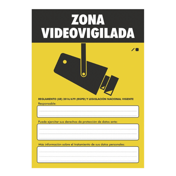 IMPLASER AD30-A4 Placa para RGPD en PVC Genérica ESP Tamaño A4