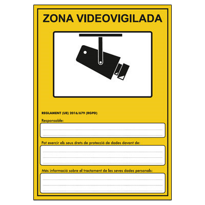 IMPLASER AD30-A5-CAT Placa para RGPD en PVC Genérica CAT Tamaño A5