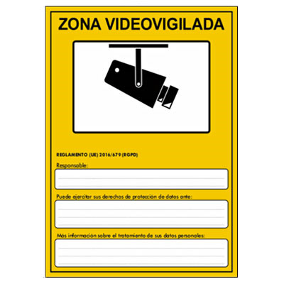 IMPLASER AD30-A5 Placa para RGPD en PVC Genérica ESP Tamaño A5