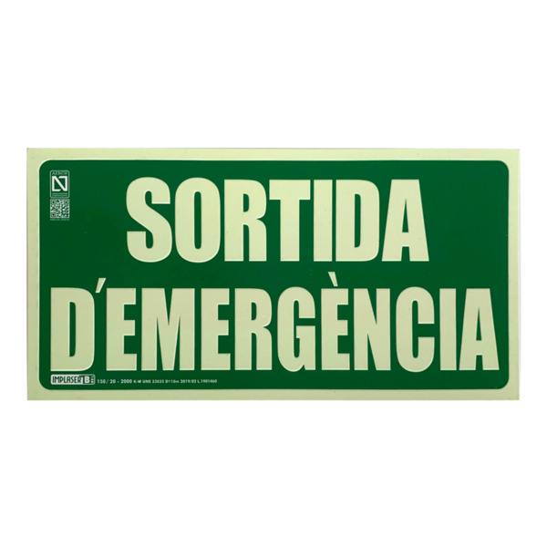 IMPLASER EV273N-CAT Senyal sortida d'emergència 29,7x14,8cm